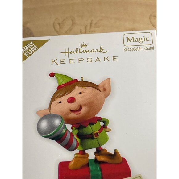 Hallmark Keepsake 2012 Voice Changing Elf Ornament With Magic Recordable Sound - Picture 3 of 6